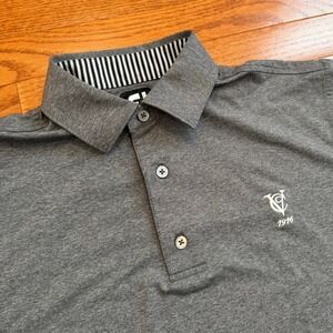 FootJoy Performance Golf Polo‎ Shirt Mens Medium Gray Country Club Logo